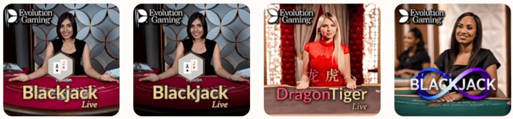 evolution gaming live casino games