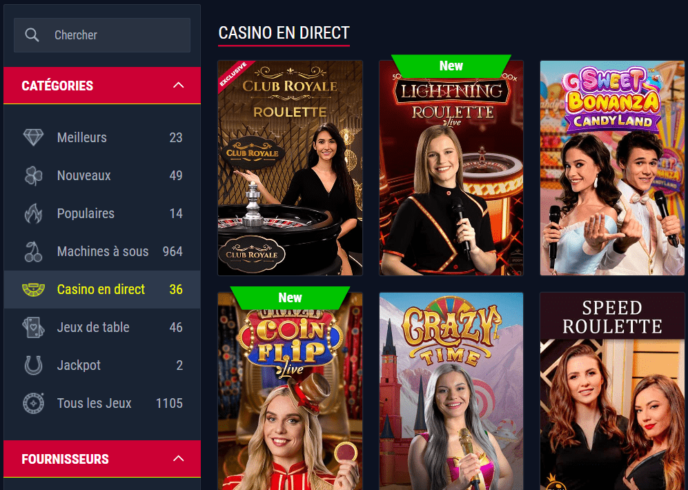 Rabona Live Casino Games