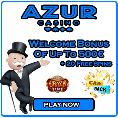 Bonus de bienvenue exclusif d'Azur Casino
