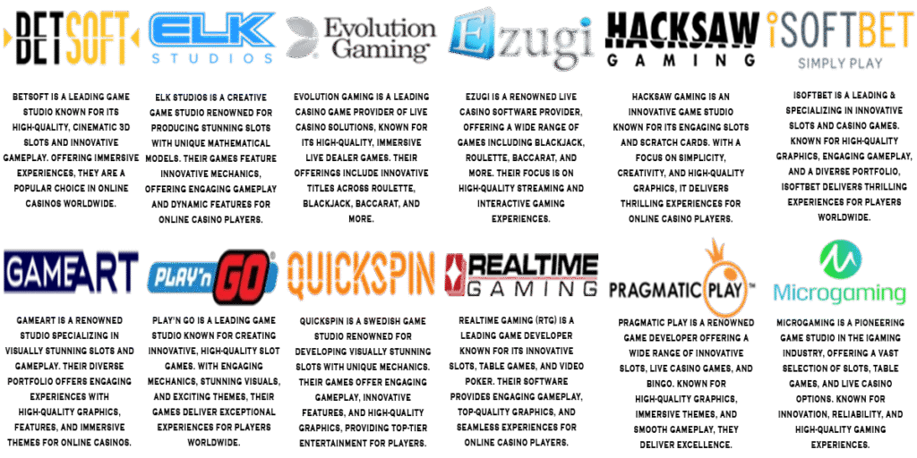 The Best Online Casino Game Studios