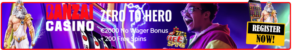 Banzai casino banner